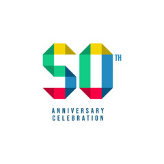 50 Th Anniversary Celebration Vector Template Design Illustration