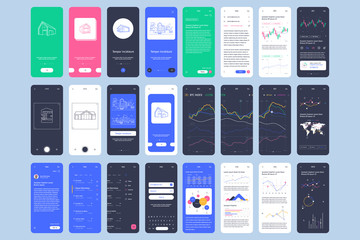 Material Design Mail App Kit for Mobile with wireframe - obrazy, fototapety, plakaty