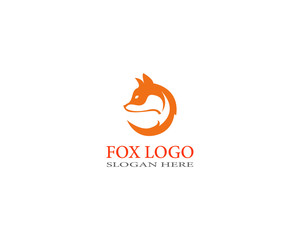 Creative fox head logo symbol vector design