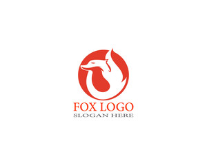 Creative fox head logo symbol vector design