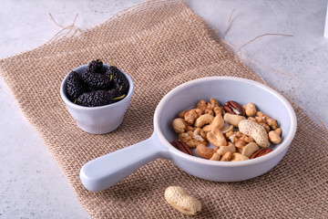 Granola healthy food with mulberry and peanut