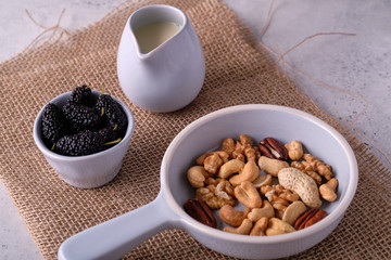 Granola healthy food with mulberry and peanut