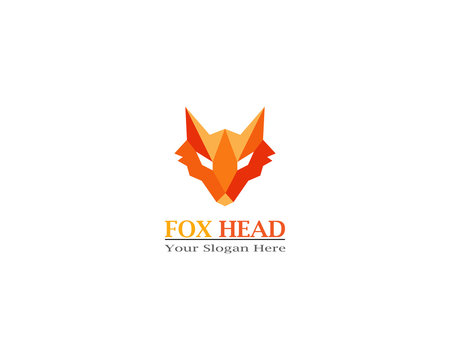 Fox head animal logo and symbol template
