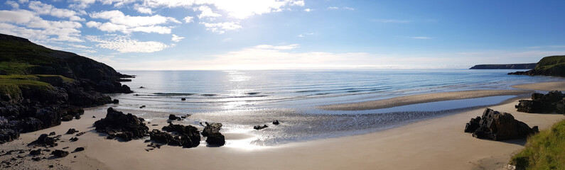 Obraz premium Panoramic sea scape on the Isle of Lewis, Scotland