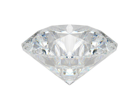 Big diamond crystal front view