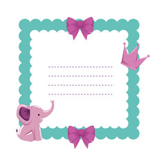 baby shower card with little elephant