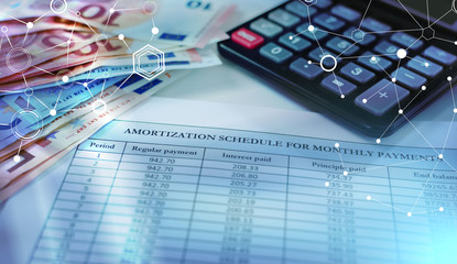 Investment concept; light effect