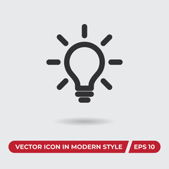 Idea vector icon in modern style for web site and mobile app