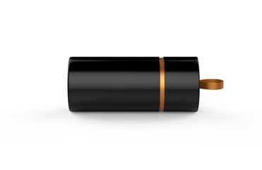 Round Container cardboard box mock up template on isolated white background, ready for your design presentation, 3d illustration