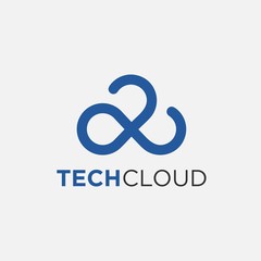 Logo design templates for cloud technology