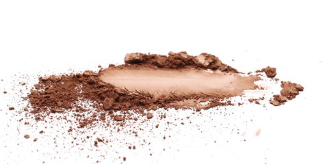 Face powder makeup isolated on white background, side view