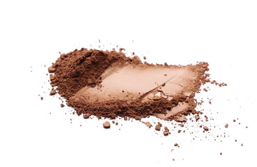 Face powder makeup isolated on white background, side view