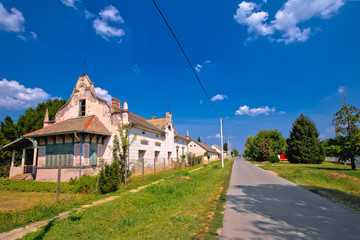Fototapeta na wymiar Street view of Karanac historic architecture