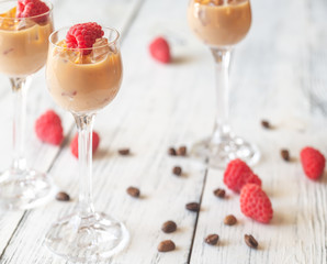 Three Glasses Of Irish Cream Liqueur