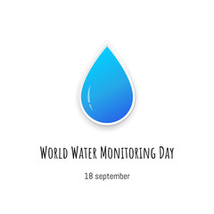 World Water Monitoring Day. Vector illustration