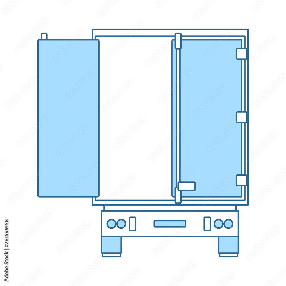 Canvas Prints truck trailer rear view icon