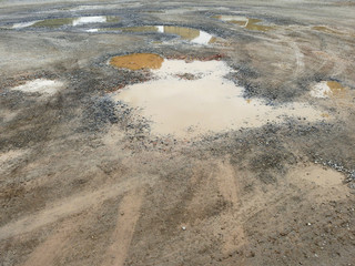 bumpy on the ground after rain