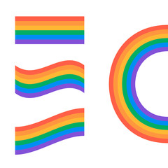 Vector rainbow white background. Rainbow vector elements