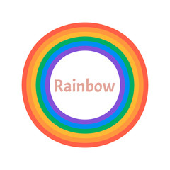 Obraz premium Colorful rainbow isolated on white background. Rainbow 3d icon