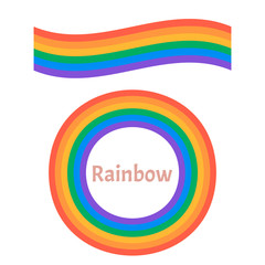 Set of beautiful rainbow illustration. Rainbow 3d icon