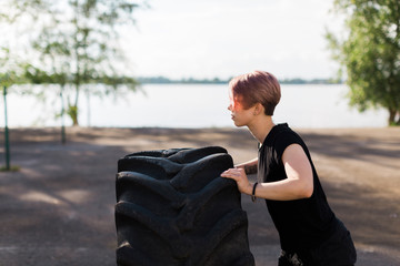 Strong young lesbian woman.