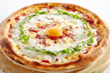 Pizza Carbonara with Bacon