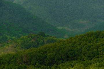 Fototapeta na wymiar scenery of slope mountain in afternoon background