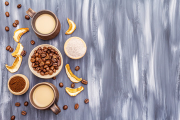Obraz na płótnie Canvas Mushroom Chaga Coffee Superfood Trend.