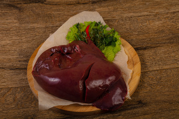 Raw pork Liver