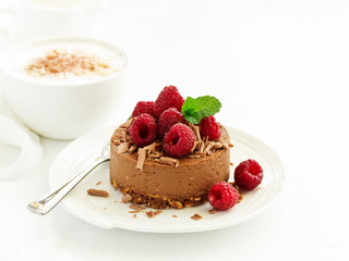 Delicious New York cheesecake with fresh figs