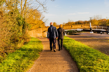 hatton locks grand union canal warwickshire england uk
