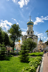 Fototapeta na wymiar SERGIEV POSAD, RUSSIA: The Duhovskaya church. Holy Trinity-St. Sergius Lavra, Sergiev Posad, Russia