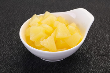 Marinated pineapple pieces