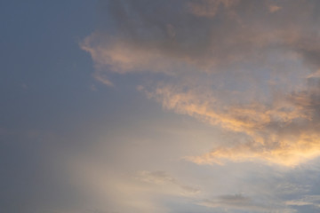 夕暮れの空と雲