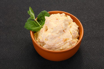 Curd with dry apricot