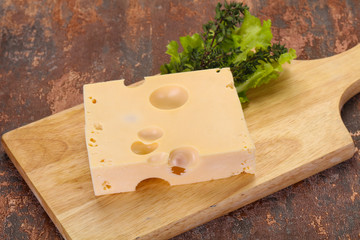 Maasdam cheese brick