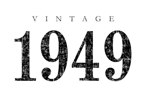 Vintage 1949 (Ancient Black) Stock Illustration | Adobe Stock