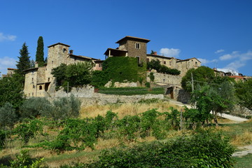 Fototapeta na wymiar Montefioralle in Chianti