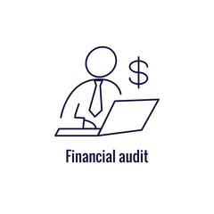 Accountant or Accounting Icon Set w money, accounting & similar concept