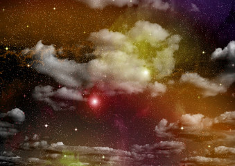 galaxy in a free space. 3D rendering