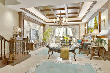 3d render of living room interior.