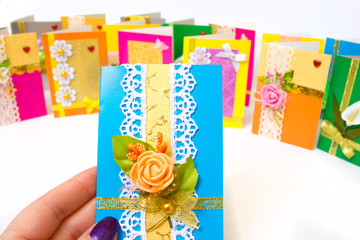 Beautiful varied handmade greeting cards