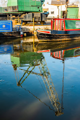 Fototapeta na wymiar worcester and birmingham canal alvechurch marina worcestershire england , uk