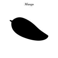 Mango illustration silhouette