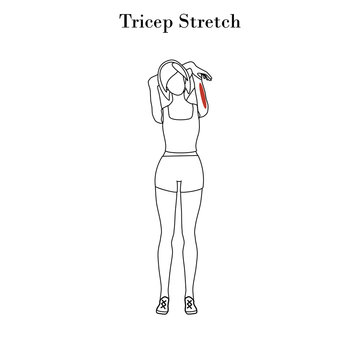 Tricep Stretch Exercise Outline