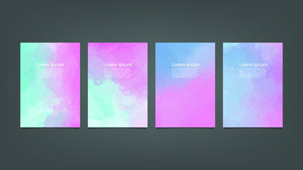 Blue watercolor Brochure template for you design,vector. © BoszyArtis