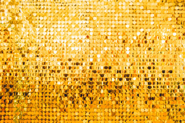 Large size golden sequins texture festive background