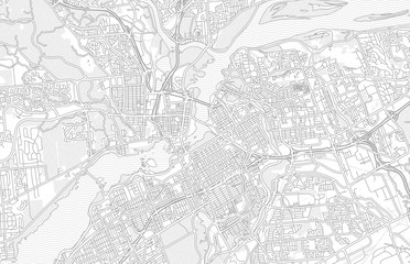 Ottawa, Ontario, Canada, bright outlined vector map