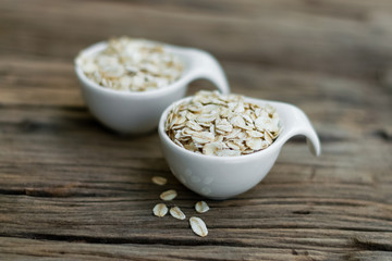 Oatmeal on old wood