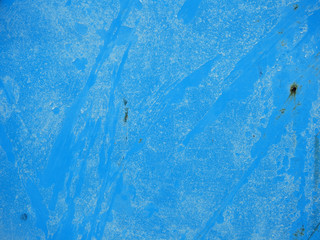 old blue metal with glue texture